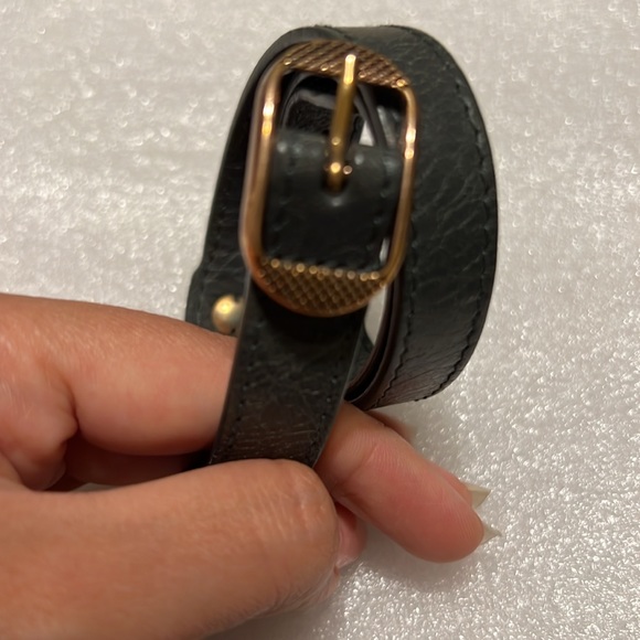 Authentic BALENCIAGA Arena Leather Classic Triple Tour Wrap Bracelet - Picture 2 of 5